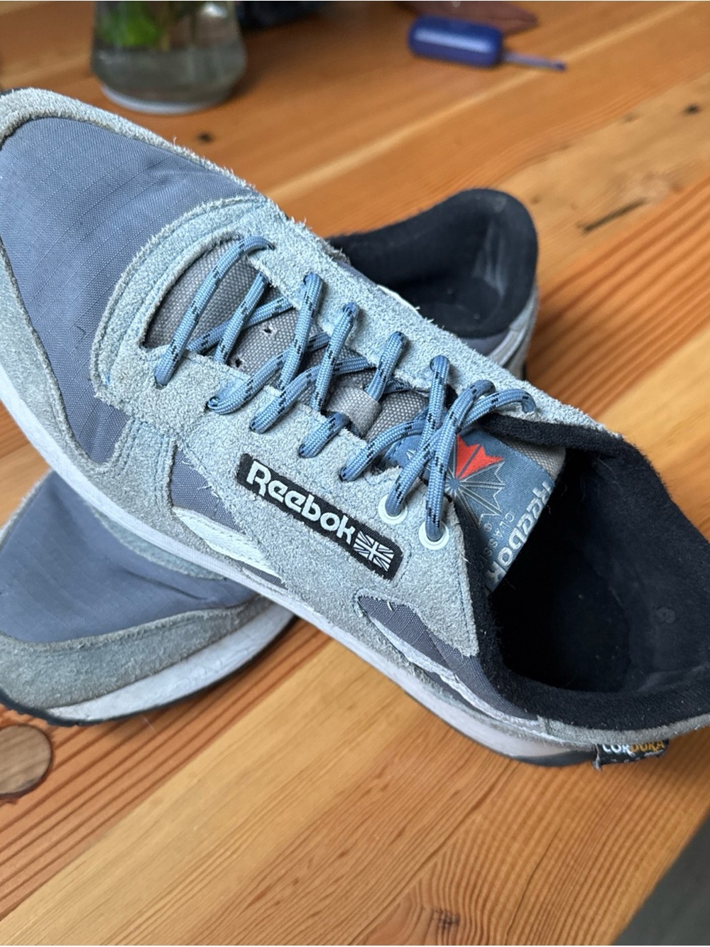 Reebok Cordura Gray Suede & Mesh Low-Top Sneakers Slate Men’s 9